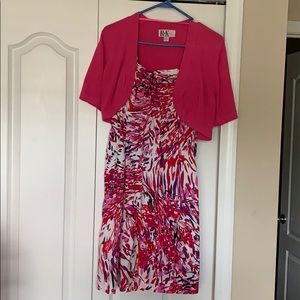 Dress with sweater/shawl